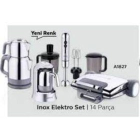 Resim KORKMAZ A1827 Inox 14 Parça Elektro Set 