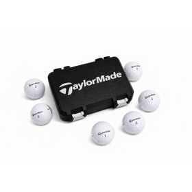 Resim OEM 6’lı Golf Topu Saklama Kutusu Kapaklı Sert Plastik Taşıma Organizer Box Siyah 
