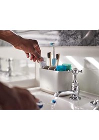 Resim Joseph Easy-store Caddy, Diş Fırçası Tutucu, Banyoda Saklama, Büyük, Mat Yüzey, Bej Siyah 