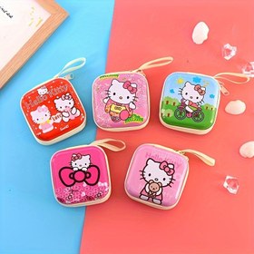 Resim 1 adet Kız Hello Kitty Sıfır Cüzdan, Kulaklık Saklama Kutusu 