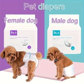Resim 10/12 adet Pet Bezleri, Köpek Fizyolojik Pantolonları Köpek Bezleri, Süper Emici Sızdırmaz Bezler 