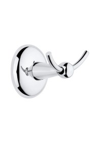 Resim Tema Minimal Banyo İkili Askılık Bornozluk Havlu Askısı Krom Krom 