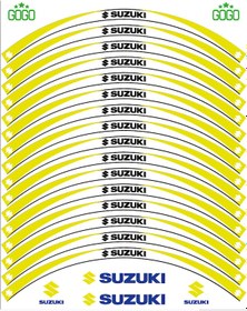 Resim Suzuki Sarı Beyaz Reflektörlü Jant Şeridi 