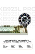 Resim Havit Gamenote KB923L Pro Wireless Tri-Mode Kablosuz Mekanik RGB Oyuncu Klavyesi – LCD Ekranlı 