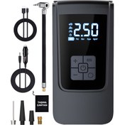 Resim CONOCER Dijital Taşınabilir Kompresör Araç Lastik Top Şişirme Pompası Hava Kompresörü Kablolu Ve Kablosuz 