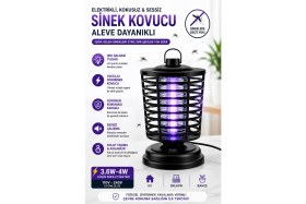 Resim Elektrikli Sinek Kovucu Uv Işık Sessiz Güvenli 4W Düşük Tüketim Ev Bahçe Kullanım 