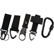 Resim Springsun "5'li Set Çok Amaçlı Kamp Askısı - Anahtarlık, Matara Kancası Ve Seyahat Aksesuarı" 