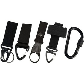 Resim Springsun "5'li Set Çok Amaçlı Kamp Askısı - Anahtarlık, Matara Kancası Ve Seyahat Aksesuarı" 