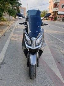 Resim Motocam Revolt Rm5 Siperlik Ön Cam 2020 2021 Model 75cm Siyah Renkli 4mm Uzun Cam 
