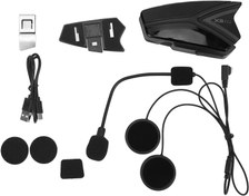 Resim Motosiklet ı Kulaklık, İnterkom Stereo Müzik Yarış Için Kararlı Eller Serbest Aramalar (BLACK) 