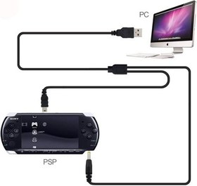 Resim PSP Şarj ve Data Kablosu PSP USB Kablo Film Müzik Oyun Aktarma 1000 2000 3000 E1004 