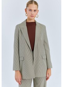 Resim Mixray 4580 Kadın Pitikare Blazer Ceket Vizon 