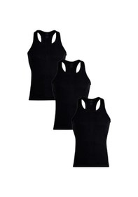 Resim Ceylanoğlu C025 Erkek Penye Ribana 2'li Spor Atlet - Siyah - Xl Siyah 