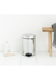 Resim Branbantia, Çöp Kovası, Pedallı, Soft, 3lt - Parlak Paslanmaz Çelik 