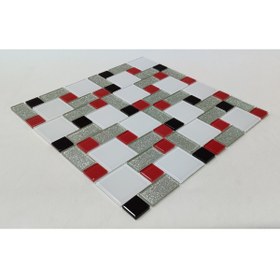 Resim MozaiKristaL Mutfak tezgah arası ve iç dekorasyon için Mix Kristal Cam Mozaik. Satış adedi: 1 m2. 