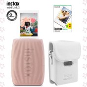Resim Instax Mini Link 3 Pembe Akıllı Telefon Yazıcısı Beyaz Çanta Ve 20'li Mini Film Pembe 