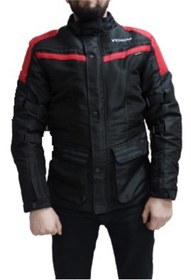Resim Venom Erkek Kırmızı Touring Pro 4 Mevsim Motosiklet Montu 