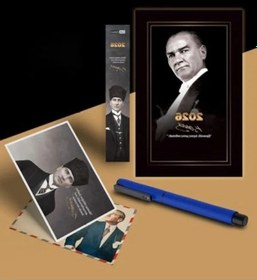 Resim 2026 Yılına Özel Atatürk Temalı Ajanda Ve Ayraç Seti - Lacivert Açık Bej 