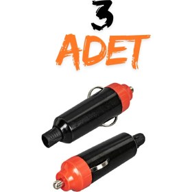 Resim 3 Adet 12 Volt Sigortlalı Seyyar Motorsiklet Otomobil Araç Çakmaklık Fişi Soketi 
