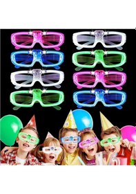 Resim Glow Model 3 Farklı Fonksiyonlu Işıklı Parti Gözlüğü Karışık Renk 12 Adet 