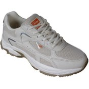 Resim Jump Kadın Siyah Kalın Taban Fileli Memory İç Taban Sneaker Spor Ayakkabı Bej 