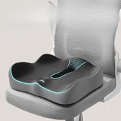 Resim 1 Ergonomik Hafıza Köpüğü Koksis Minderi - Ofis Sandalyesi Desteği, Yıkanabilir, Karışık Renk (Gri Çizgisi ile Açık Yeşil), Hasta Sandalyesi ve Araba Koltuğu Konfor Kontur Tasarımı | Yumuşak Koltuk Ped 