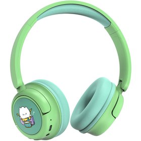 Resim Wiwu KTD-02 Ayarlanabilir Kulak Üstü Kablolu ve Bluetooth 5.3 Çocuk Kulaklığı - Yeşil 