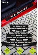 Resim Kia Magentis Çiziklere Karşı Dayanıklı Karbon Kapı Bagaj Koruma Seti Sticker Folyo Magentis Yazılı 
