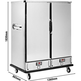 Resim Banket Arabası - Soğuk 22x GN 2/1 