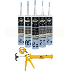 Resim Selsil Duşakabin Silikonu Şeffaf 280 Ml 5 Adet ,alüminyum Tabanca Şeffaf 