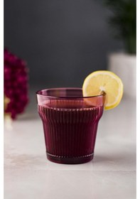 Resim Akrilik Mürdüm Tekli Kısa Bardak & Su Meşrubat Kahve Yanı Bardağı 300 Ml Cam Değildir 