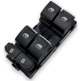 Resim Skoda Superb 3 2020-23 Sol Ön Kapı Cam Düğmesi Kromlu 3G0959857C 