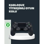Resim Kablosuz Titreşimli Oyun Kolu – Ps4 Uyumlu Ergonomik Tasarım ve Uzun Pil Ömrü 
