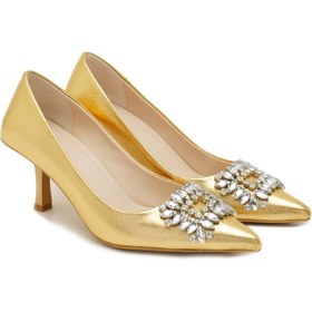 Resim Desa Egzon Gold Kadın Taşlı Stiletto 