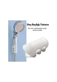 Resim BUFFER® Banyo Duş Başlığı Tutucu Silikon Güçlü Vantuz Vakum Apara 
