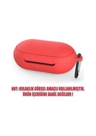 Resim Microsonic Samsung Galaxy Uyumlu Buds Mat Silikon Kılıf Kırmızı 