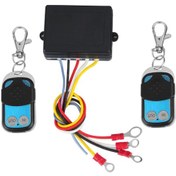 Resim Elektrikli Vinç 12v 24v Röle, Vinç Kontrol Sistemi, Kablosuz Anahtar Arazi Vinç Kontrolü 