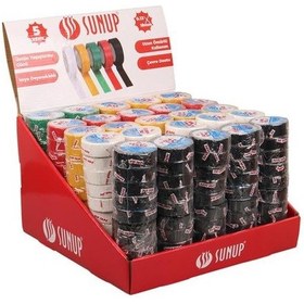 Resim Sunup Sn-27919 0.13x18mm 5 Renk İzole Elektrikçi Bant 10 Metre 50x5'li Paket Kırmızı- Sarı - Siyah - Yeşil - Beyaz Diğer 