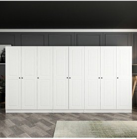 Resim Kale 8 Mebran Kapaklı 4ç Dolap - Beyaz 210cm 