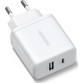 Resim Ugreen 20w 2 Portlu Hızlı Şarj Cihazı, 1xusb-a, 1xusb-c, Beyaz, 45310 - 