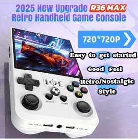 Resim Dashanshop 2025 Yeni Klasik Retro Oyun Konsolu R36max Black 64g Rk3326 Çipli 64g Taşınabilir Oyun Cihazı 4 Inç Hd Ekran 