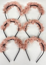 Resim Limelia Pudra Lazer Çiçekli 6 Adet Nedime Tacı ve Hediyelik Çocuk Tacı 6 Adet 