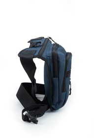 Resim İMAKS Strong Çok Gözlü İmpertex Kumaş Bel Bacak Omuz Motosiklet Kurye Çantası Bodybag Lacivert 