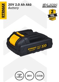 Resim Rtrmax RTS5002 Smart-Lion 20V Akü Yedek Batarya 2.0 Ah 