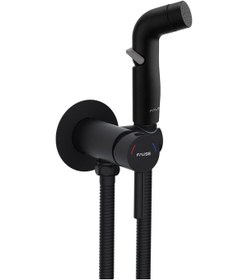 Resim Fause Ankastre Spiralli Taharetmatik Taharet Seti Sıcak Soğuk Siyah Set101-3b Siyah 