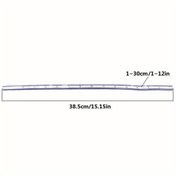 Resim 12 İnç Esnek Eğri Cetvel Şeffaf Ölçek - Yumuşak, Dayanıklı PVC Plastik, Dikiş, Çizim ve Tasarım için İdeal - Kenarları Kolay Temizlenebilir, 1 adet 