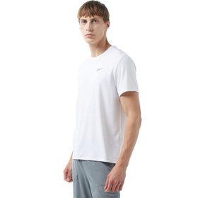 Resim Nike Dri-Fit Miler Erkek Beyaz T-Shirt 