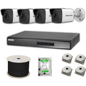 Resim Hikvision 2 MP Mikrofonlu 4 Kameralı 1 TB Disk Tak Çalıştır Hazır IP Kamera Seti 