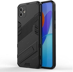 Resim Microcase Samsung Galaxy A04 Matrix Serisi Armor Standlı Perfect Koruma Kılıf - Siyah AL3416 