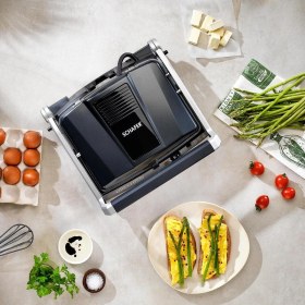 Resim Schafer 2000 Watt 6 Dilim Kapasiteli Çıkarılabilir Plakalı Elektrikli Tost ve Izgara Makinesi, Isı Ayarlı Akıllı Tost Makinesi 